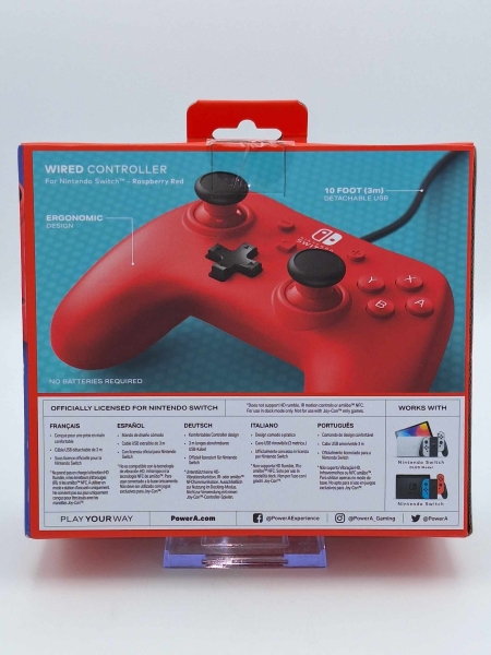 PowerA wired Controller - Raspberry Red Rot - NEU